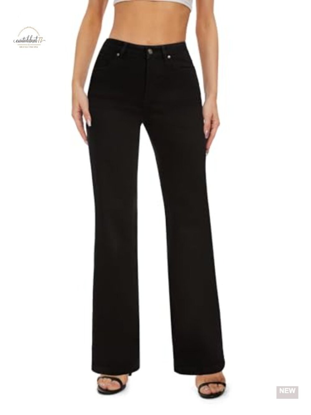 High Waisted Wide Leg Baggy Stretch Denim Jeans Flare